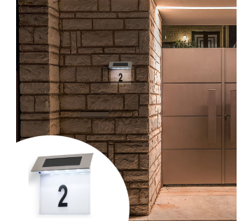 LED Lovers Verlicht Huisnummer op Zonne-Energie