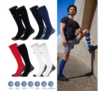 2-Pack Comfort Essentials Multifunctionele Compressie Sokken