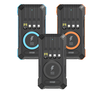 De Multicharge 4 Alles-in-één Powerbank in 3 kleuren.