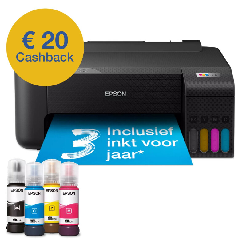 Epson EcoTank ET-1810 met inkt.