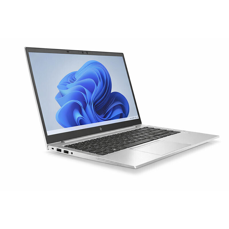 HP EliteBook 840 G8 refurbished laptop schuin van voren met 14 inch Full HD scherm