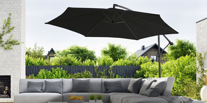 909 Outdoor Hangende Parasol met Hoes