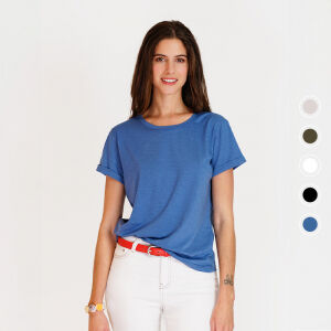 Het Le Jardin du Lin Linnen Dames T-Shirt is verkrijgbaar in meerdere kleuren.