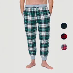 American Flannel Heren Flanellen Pyjamabroek Jogger in verschillende kleuren en patronen.