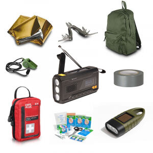 Het Essentieel Zelfvoorzienend Noodpakket bestaat uit meerdere producten om 72 uur zelfredzaam te zijn. 