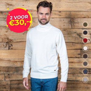Het model draagt de Cappuccino Bernardo Coltrui.