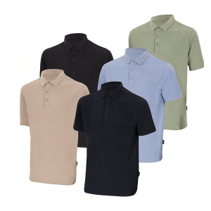 Bamboo Elements Heren Polo Pique in vijf verschillende kleuren.