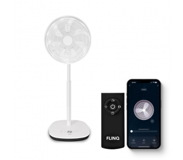 FlinQ Smart Draadloze Ventilator met afstandsbediening en app.