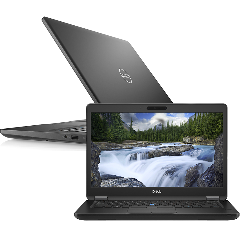 Refurbished Dell Latitude 5400 van de voor- en achterkant.