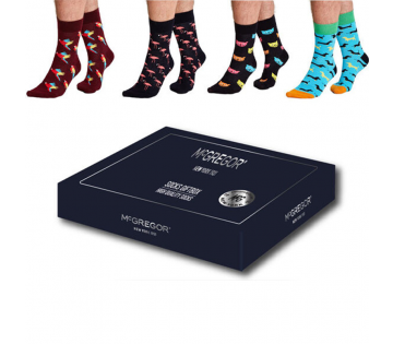 De McGregor Fun Socks Geschenkset is verkrijgbaar in verschillende kleuren en maten. 