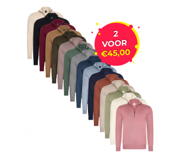 De Mario Russo Half Zip Pullover is verkrijgbaar in verschillende kleuren.