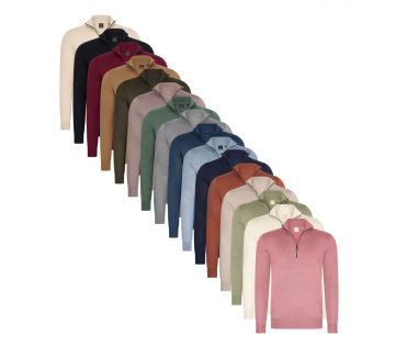 De Mario Russo Half Zip Pullover is verkrijgbaar in verschillende kleuren.