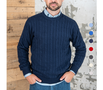 De Cappuccino Cristiano Cable Sweater heeft een luxe kabel gebreid effect. 