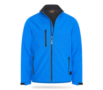 De Cappuccino Emilio Softshell Jas in de kleur blauw. 