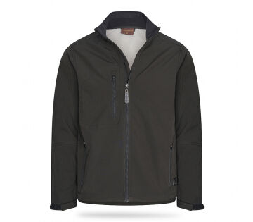 De Cappuccino Emilio Softshell Jas in de kleur zwart.