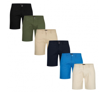 De Cappuccino Chino Shorts zijn verkrijgbaar in 6 verschillende kleuren. 