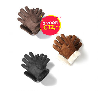 De Luxe Leren Handschoenen zijn verkrijgbaar in 3 kleuren. Tijdelijk 2 voor €12,-.