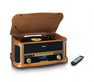 De Lenco TCD-2571WD Retro Platenspeler. De Lenco TCD-2571WD Retro Platenspeler.