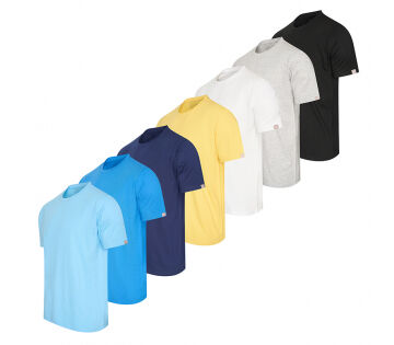 De 2-Pack Cappuccino Roma T-shirts zijn verkrijgbaar in verschillende kleuren en maten. 