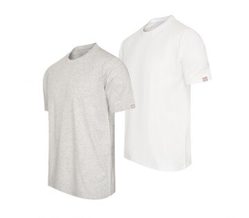 De 2-Pack Cappuccino Roma T-shirts in de kleur wit/lichtgrijs.