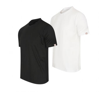 De 2-Pack Cappuccino Roma T-shirts in de kleur wit/zwart.
