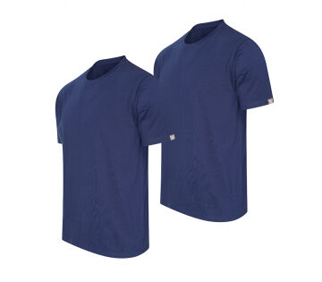 De 2-Pack Cappuccino Roma T-shirts in de kleur marineblauw.
