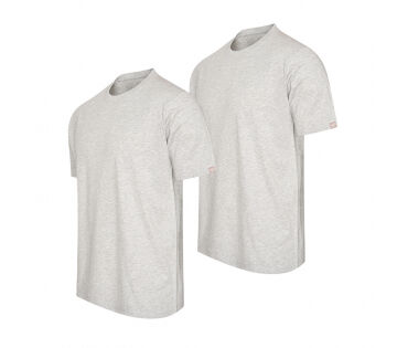 De 2-Pack Cappuccino Roma T-shirts in de kleur lichtgrijs.