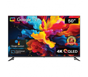 TeeView TV50QQG-EU 50 inch 4K QLED TV met functies.