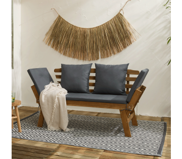 Lifa Garden 2-in-1 Houten Tuinbank en Ligbed.