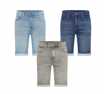 De Mario Russo Denim Short Stretch in de 3 kleuren.