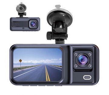 De Denver CCT-2500 Dashcam met Dubbele Camera.