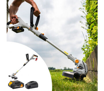 De Batavia Maxxpack Grastrimmer met Accu en Snellader. De Batavia Maxxpack Grastrimmer met Accu en Snellader.