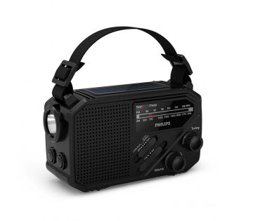 De Philips TAR-1609 AM/FM Noodradio met Zaklamp. De Philips TAR-1609 AM/FM Noodradio met Zaklamp.