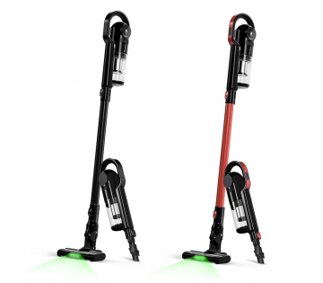 De TurboTronic LV9 Draadloze Steelstofzuiger is verkrijgbaar in zwart en rood.