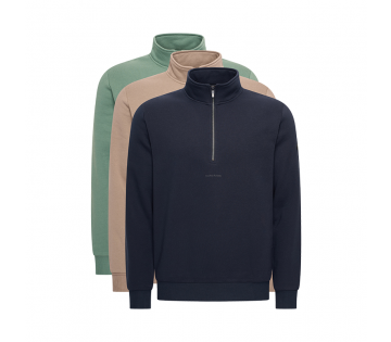 De Mario Russo Basic Half Zip Sweater is verkrijgbaar in 3 kleuren.