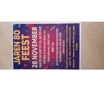 Jaren 80 Feest (18+) in Leek