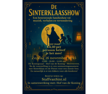 Hof van de Koning | Staff van Sint - De Grote Sinterklaasshow in Heerenveen