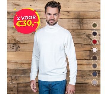 Het model draagt de Cappuccino Bernardo Coltrui.