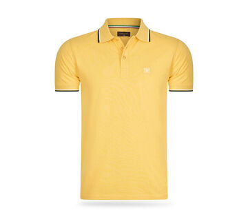 De Cappuccino Polo Applique Pique in de kleur geel. 