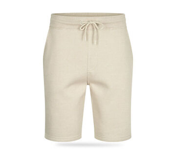 De Cappuccino Fleece Short in de kleur stone. 