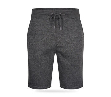 De Cappuccino Fleece Short in de kleur charcoal. 