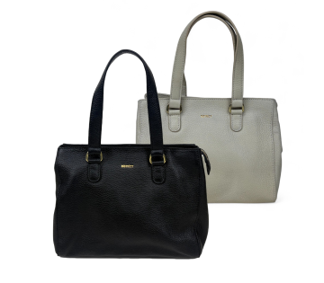 DSTRCT Lederen Dames Schoudertas in twee verschillende kleuren.