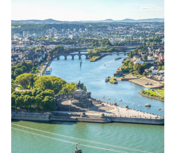 4 dagen op de heuvel boven de Rijn en de Lahn bij Koblenz incl. ontbijt