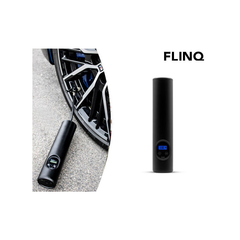 De FlinQ Draagbare Luchtcompressor is goed voor onder andere het oppompen van ballen en banden. 