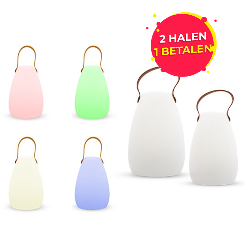 De FlinQ LED Tafellamp is verkrijgbaar in twee maten. 