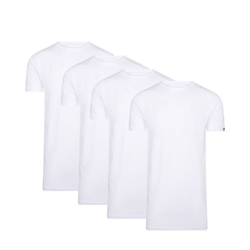 Het Cappuccino Igor 4-pack T-shirts in de kleur wit.