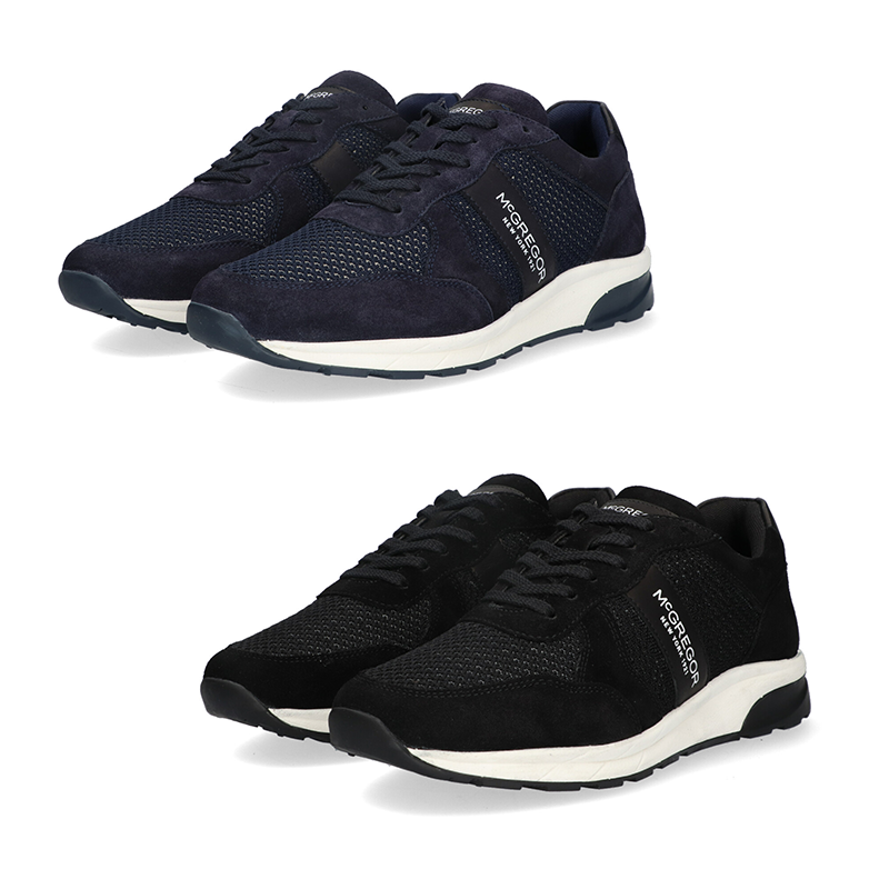De McGregor Heren Sneaker Richmond is verkrijgbaar in donkerblauw en zwart. De McGregor Heren Sneaker Richmond is verkrijgbaar in donkerblauw en zwart.