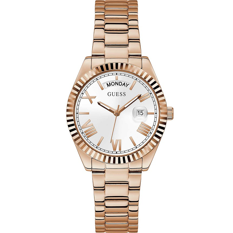 Guess Dameshorloge Luna in rosegoud.