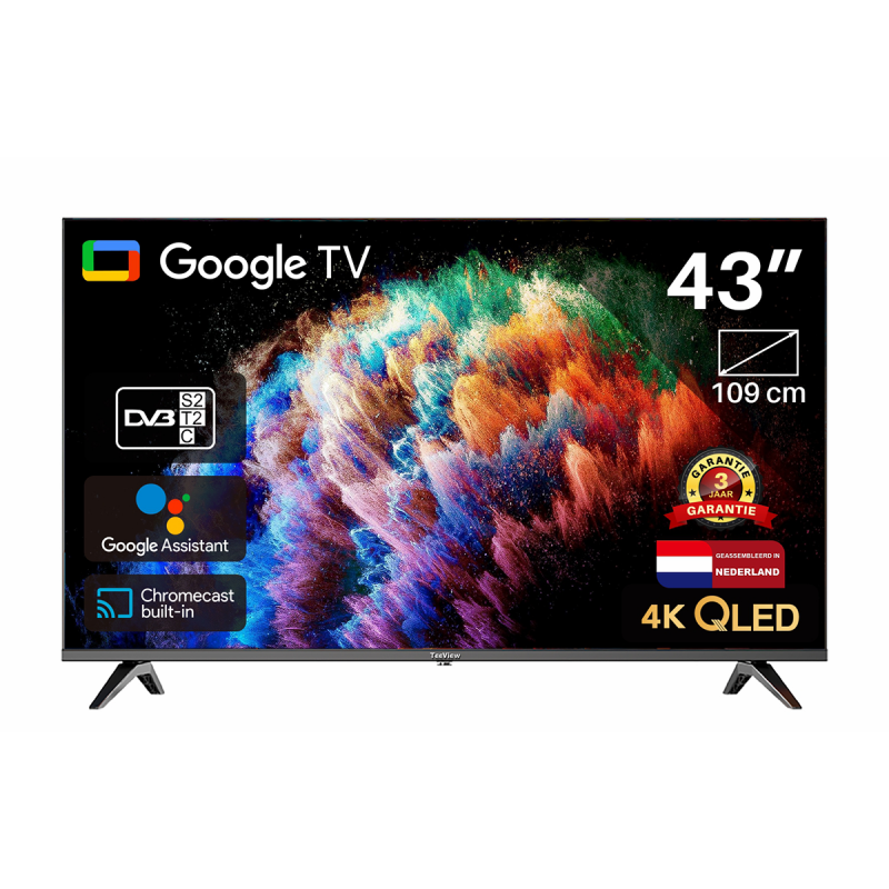 Google 43-inch smart tv met google assistant met 3 jaar garantie. Google 43-inch smart tv met google assistant met 3 jaar garantie.