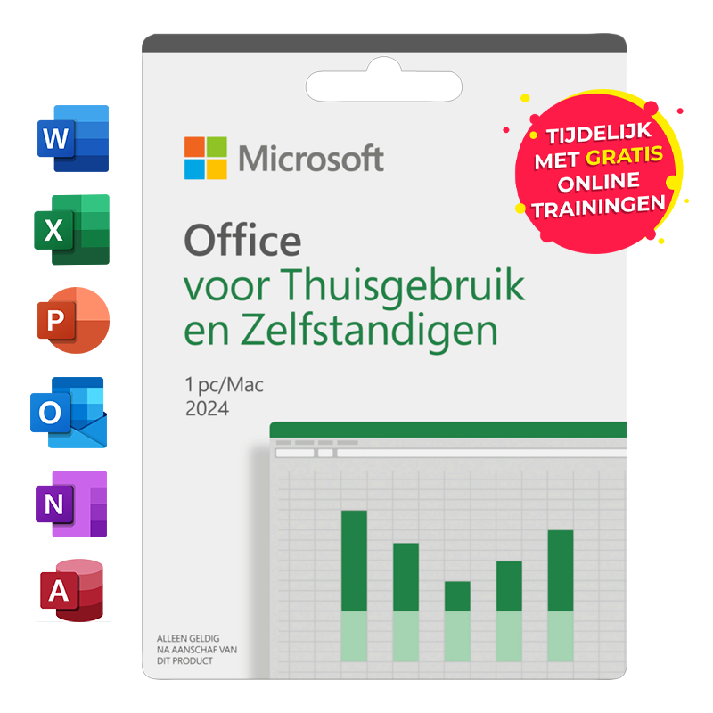 Microsoft Office 2024 incl. Trainingen voor PC en Mac. Microsoft Office 2024 incl. Trainingen voor PC en Mac.